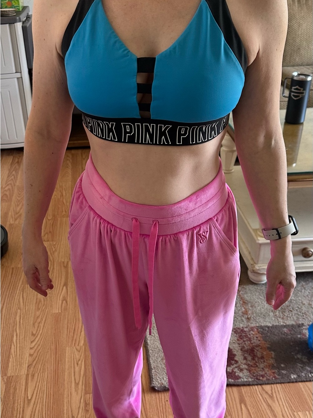 VS Pink Blue and Black Ultimate Sports Bra L - Picture 5 of 6